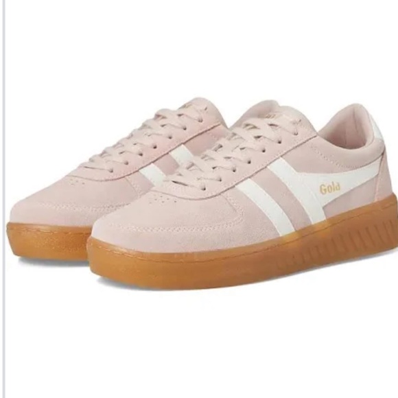 Gola Shoes - Gola Women's Light Pink Suede Grandslam Sneakers Size US 8